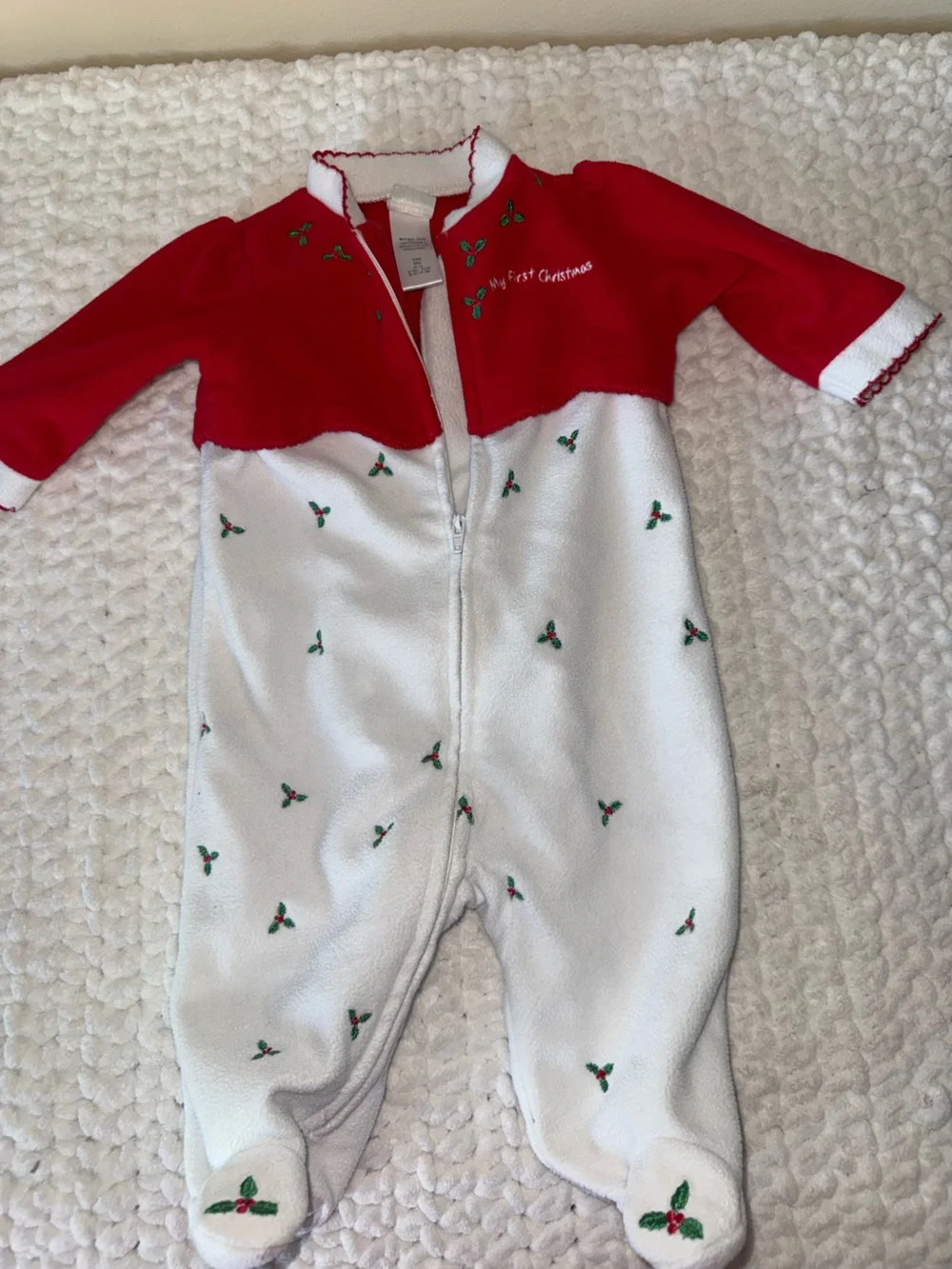 Red and White Holiday One-Piece for Kids
